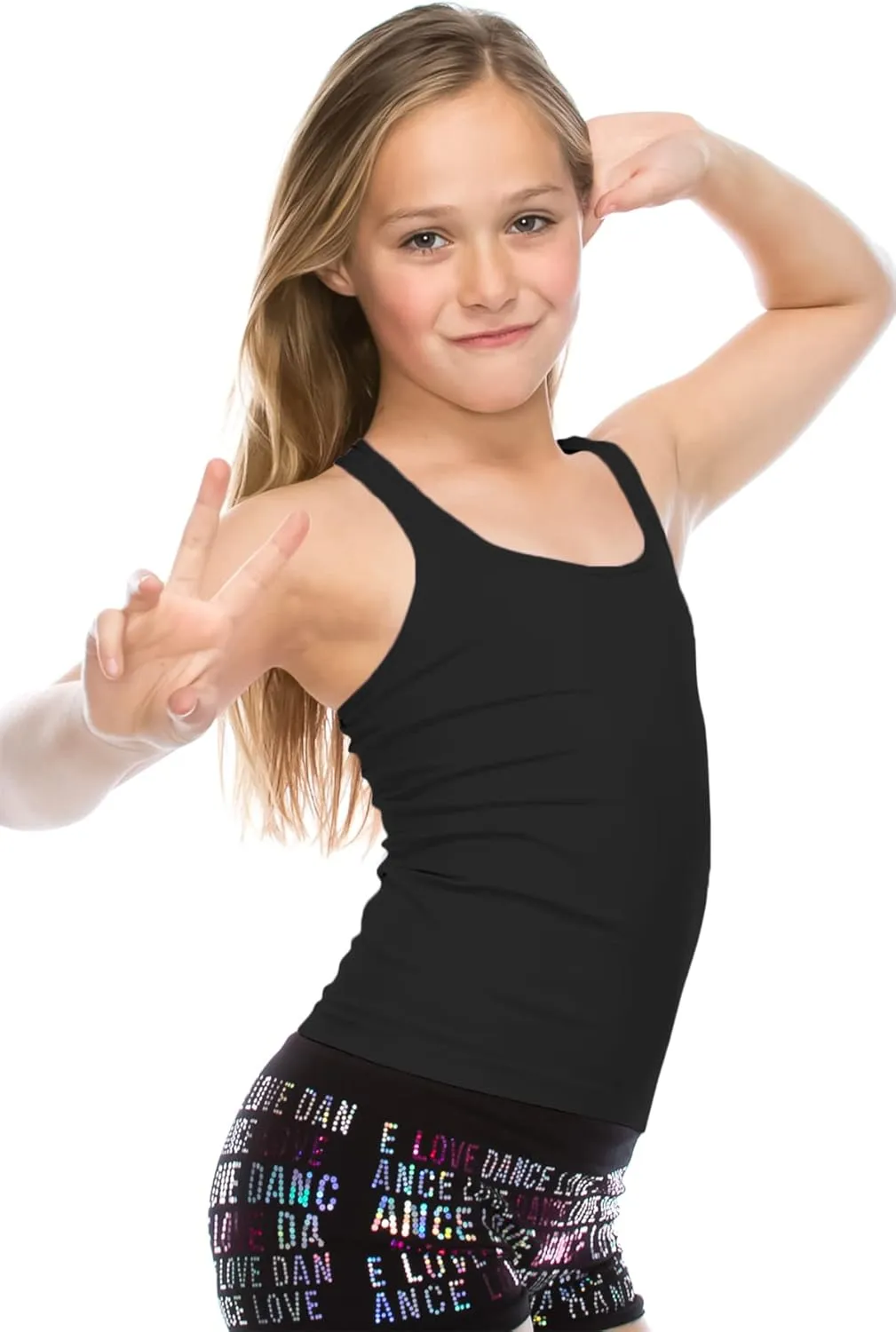 Kurve Premium Girls Seamless Supersoft Wide Strap Comfortable Racerback Tank (Made with Love in The USA)