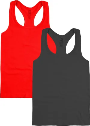 Kurve Premium Girls Seamless Supersoft Wide Strap Comfortable Racerback Tank (Made with Love in The USA)
