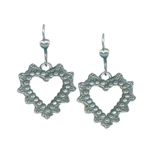 Lacy Heart Dangle Earrings by Classic Hardware