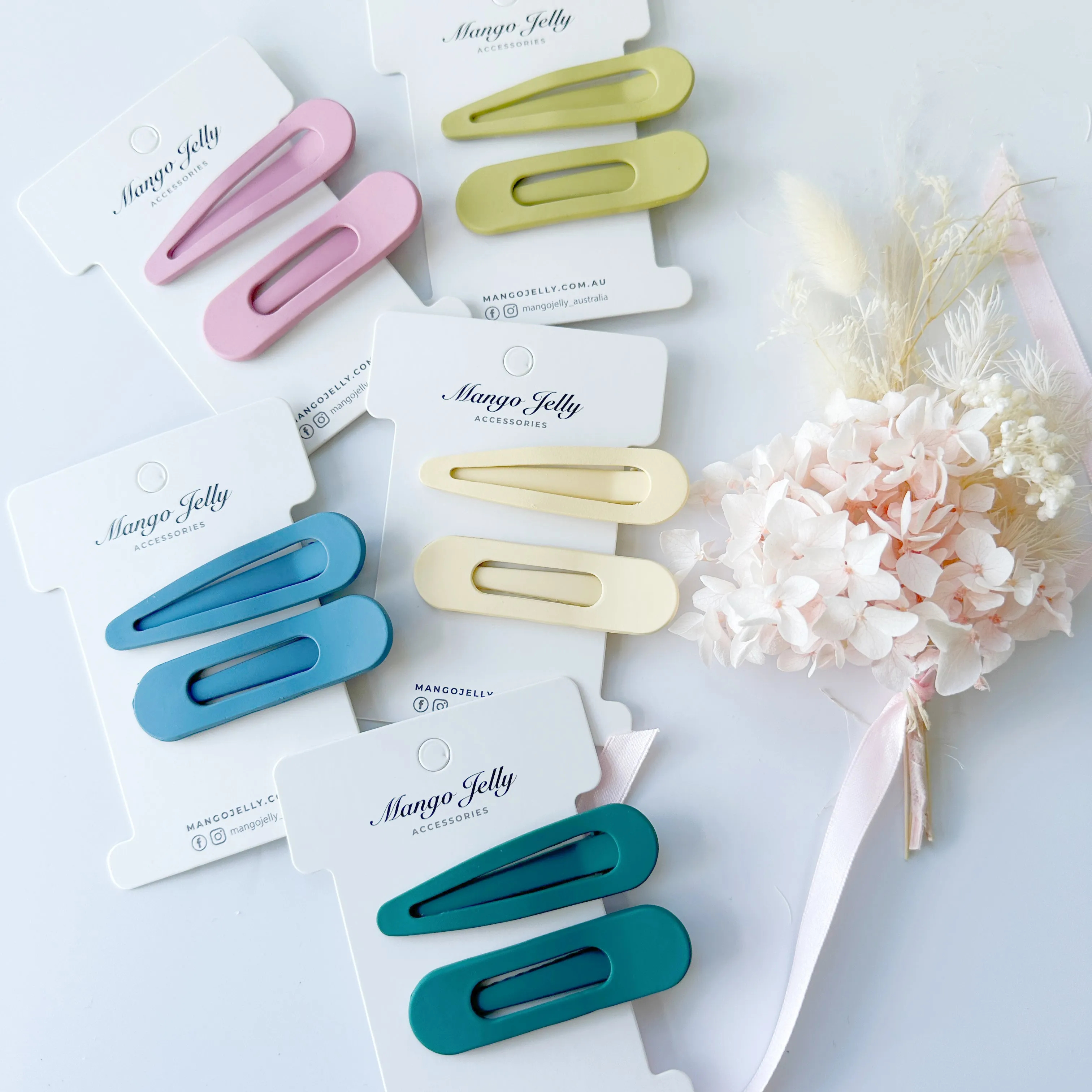Large pastel coated alligator clips - Avocado