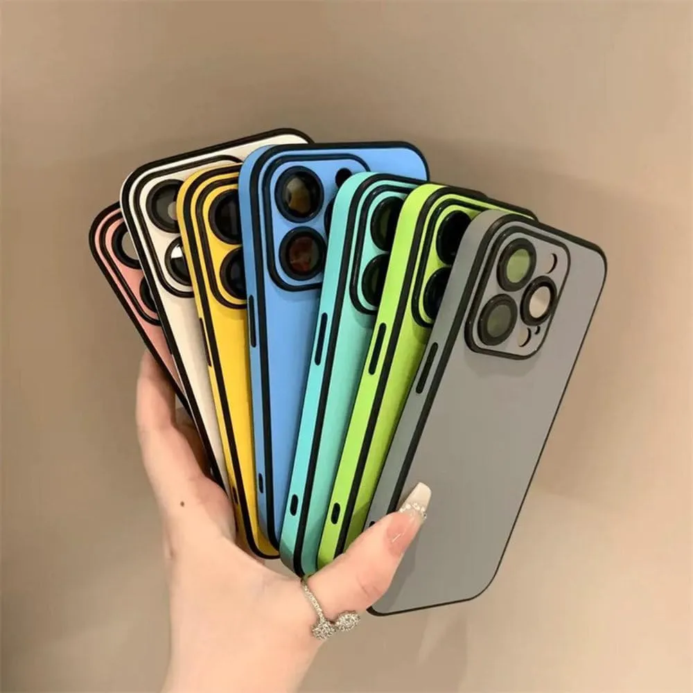 Leather Colorful Case for iPhone 16 15 14 Plus 13 12 11 Pro Max Soft Silicone Bumper Matte Shockproof Cover,Navy,for iPhone 11 Pro