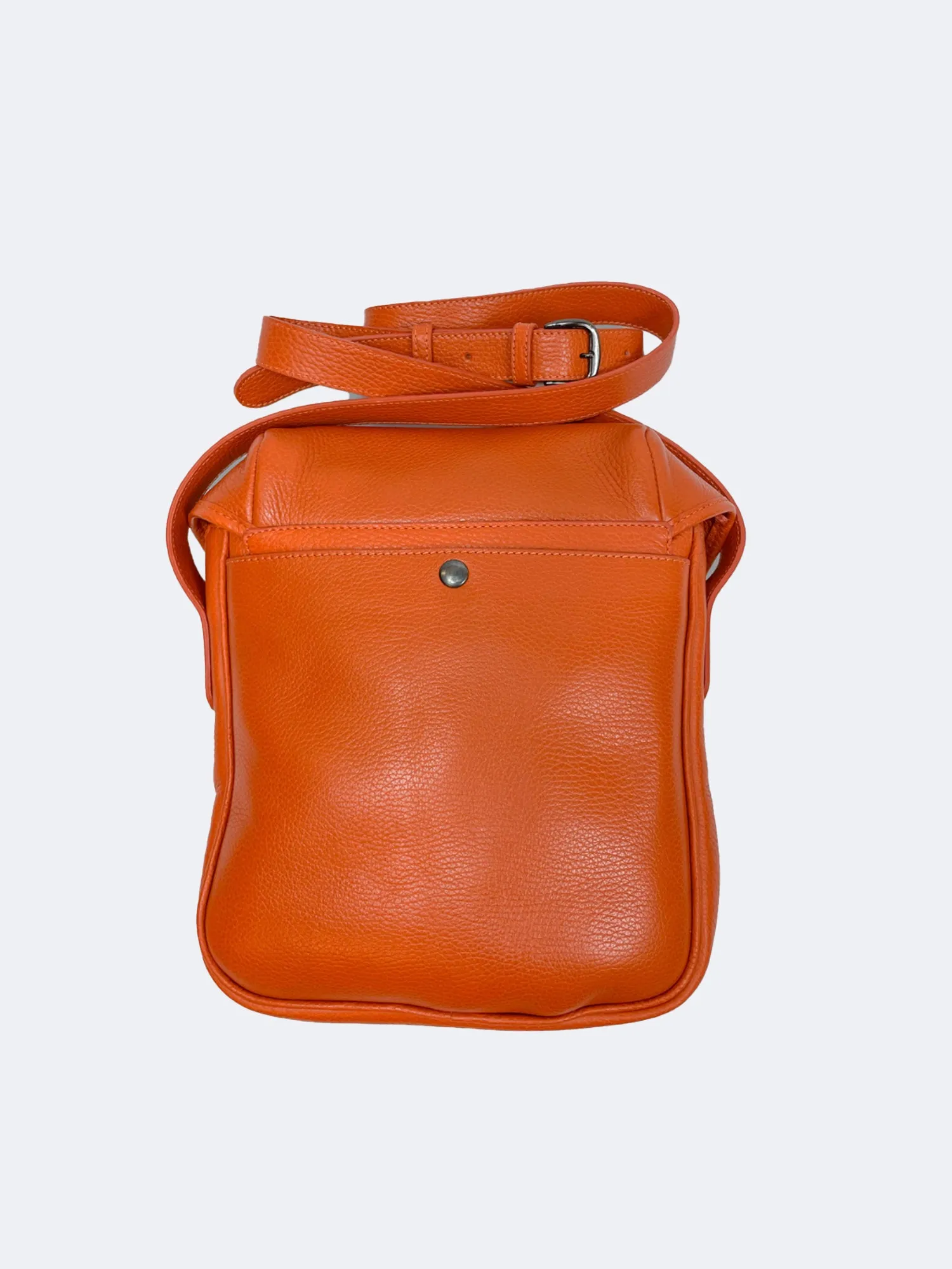 LEATHER CROSS BODY BAG ORANGE