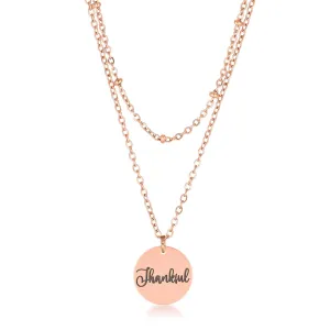 LOVCIA Graceful Rose Gold-Grateful Pendant Necklace