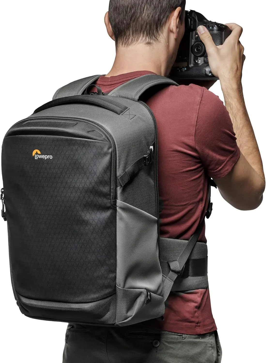 Lowepro Flipside BP 400 AW III Mirrorless and DSLR Camera Backpack - Dark Grey - with Rear Access - with Side Access - with Adjustable Dividers - for Mirrorless Like Sony 7 - LP37353-PWW