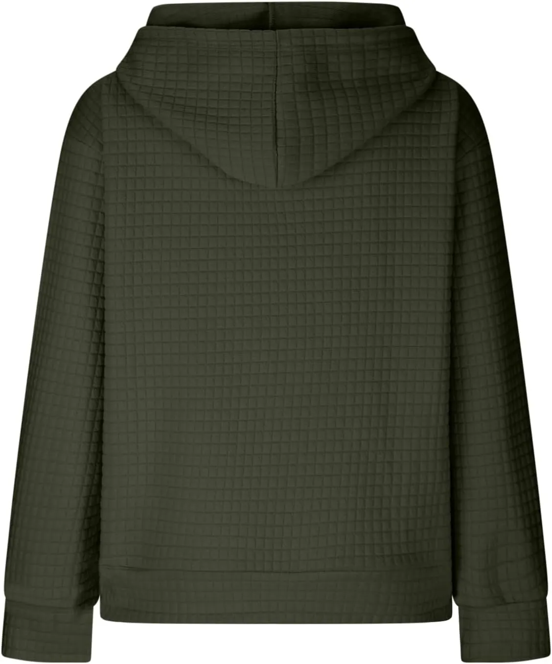 LRMQS Hoodies for Women Trendy Fall Fashion 2024 Waffle Knit Drawstring Pullover Sweatshirts Loose Fit Casual Cute Clothes
