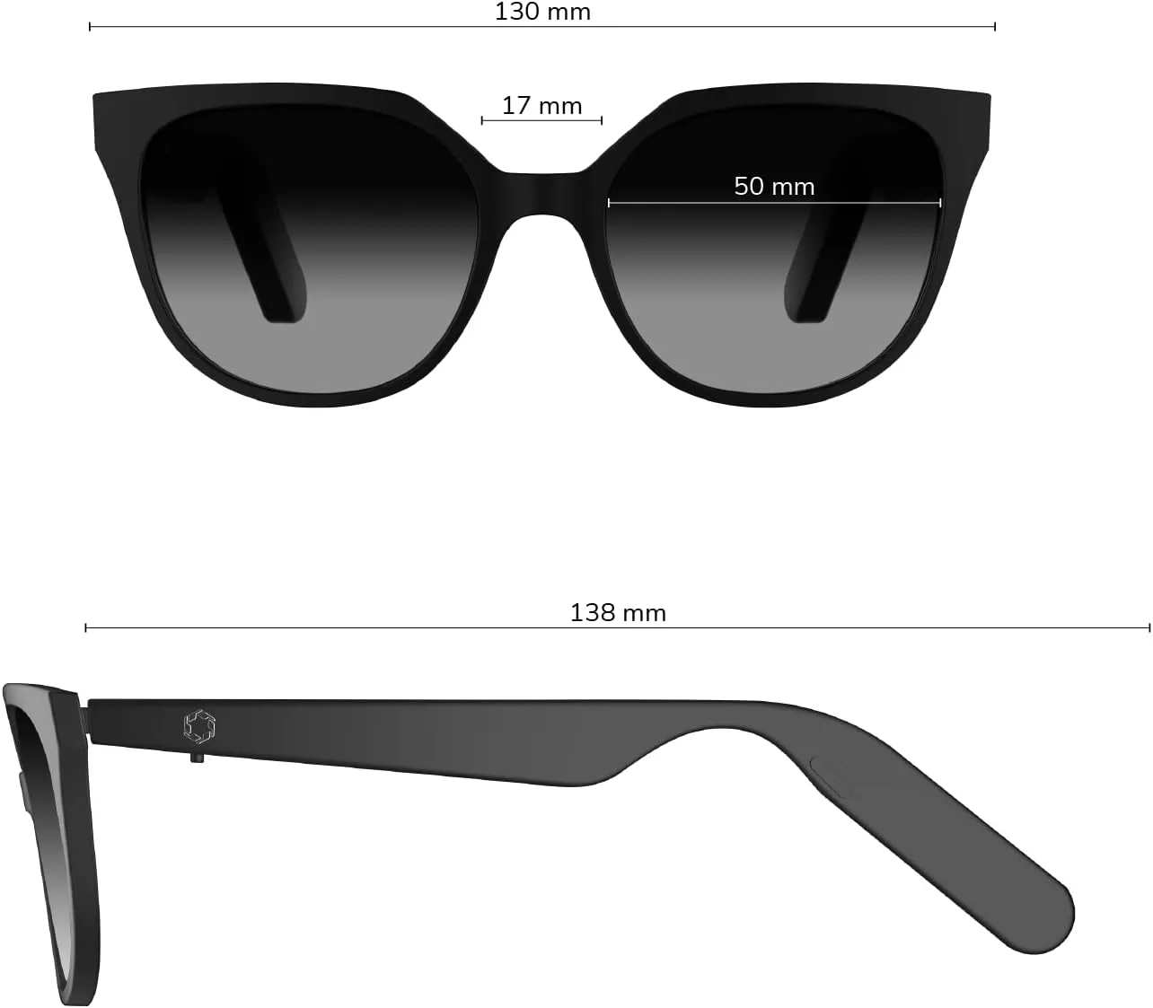 Lucyd - Open Ear Smart Glasses w/UV Protection for Women - Noise Canceling Mics, Voice Assistants Compatible  Moonshot