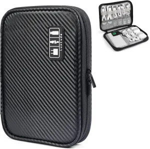 Luxtude Cable Organizer Bag, Cord Organizer Case, Electronic Organizers Travel Case, Wire Organizers Bag, Tech Carrying Pouch, Charger Storage Cases, Travel Essentials for Cords/Chargers/Mouses,etc