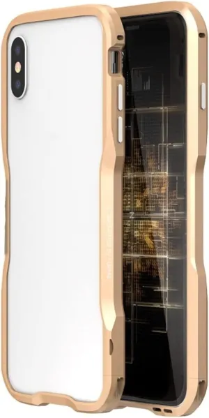Luxury Metal Bumper Case for iPhone 11 12 13 Pro Plus Mini Shell Aluminium Frame Hard Strong Double Color Cover 2022 (Color : Gold, Size : for iPhone SE 2020)