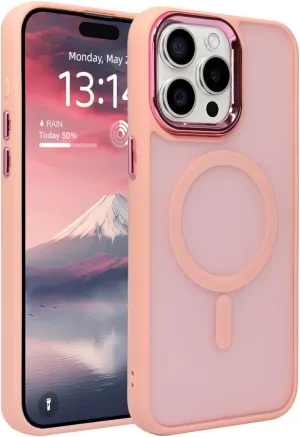 Magnetic Case for iPhone 13 [MagSafe Compatible] - Translucent Matte Slim Thin Shockproof Protective Cover for Women, Men, and Girls, Compatible with iPhone 13, Pink