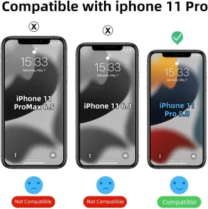 Magnetic Guardian Designed for iPhone 11 Pro Case [10FT-Grade Drop Tested & Compatible with MagSafe] Slim Translucent Matte Case for iPhone 11 Pro Phone Case (5.8"),Navy Blue
