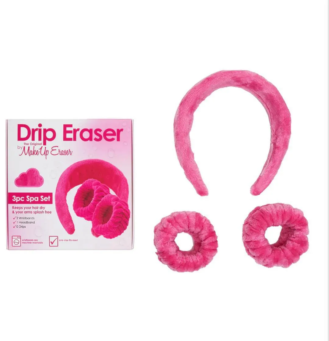 MakeUp Eraser Drip Eraser Spa Gift Set 玫卡瑞丝防滴水发带和腕带