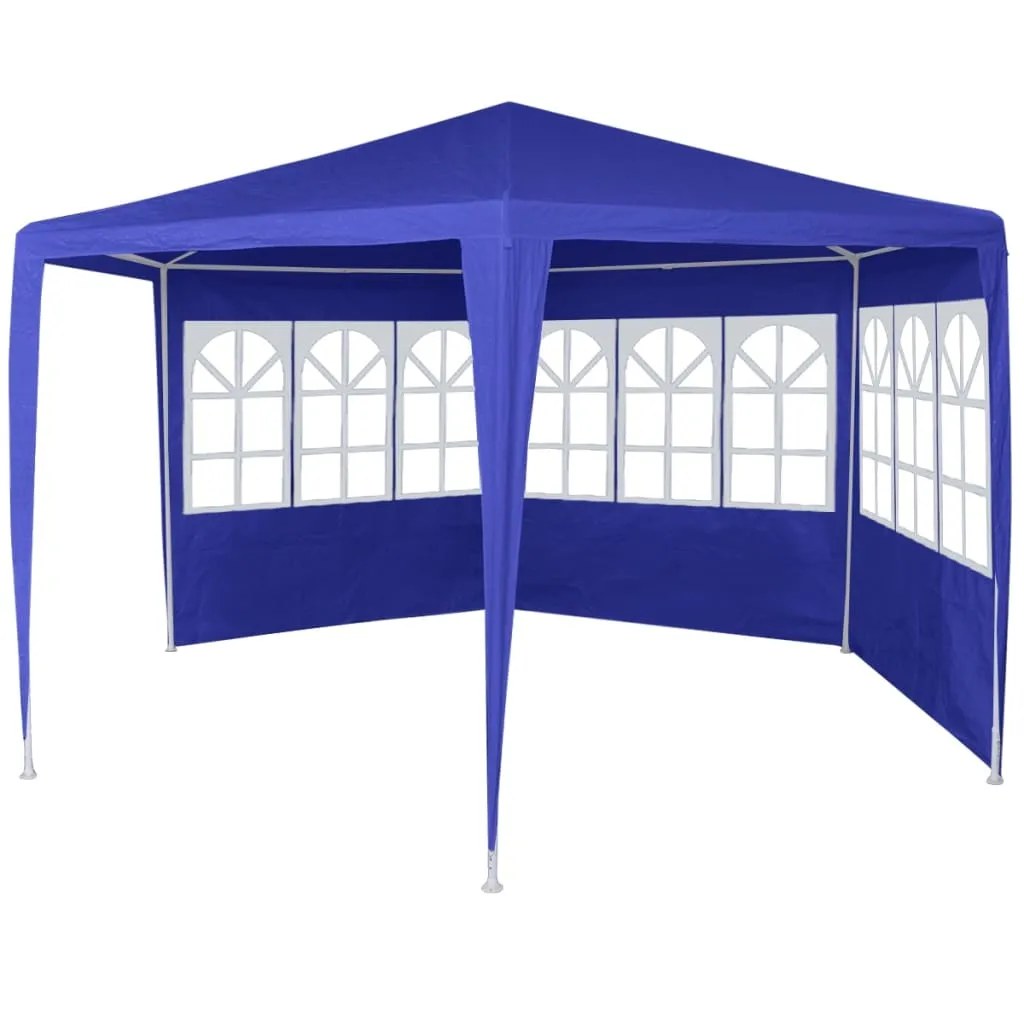 Marquee with 6 Side Walls Blue 2x2 m