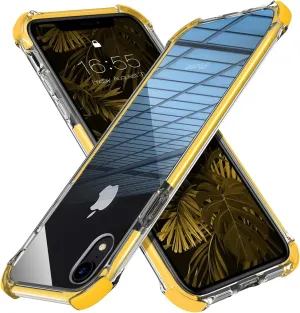 MATEPROX Compatible with iPhone XR Case Clear Anti-Yellow Heavy Duty Bumper Protective Shockproof Case for iPhone XR 6.1'' (Yellow)