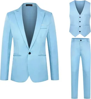 Men Suit Casual Two- Suit Love Printed Coat Jacket Pants Suit Comfortable Soft Vest Pant Two- Sets Suit for Men Slim