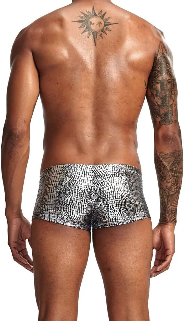 Mens Boxer Briefs PU Leather Boxer Shorts Lightweight Comfortable Trunk Underwear Stretch Athletic Boxer Short