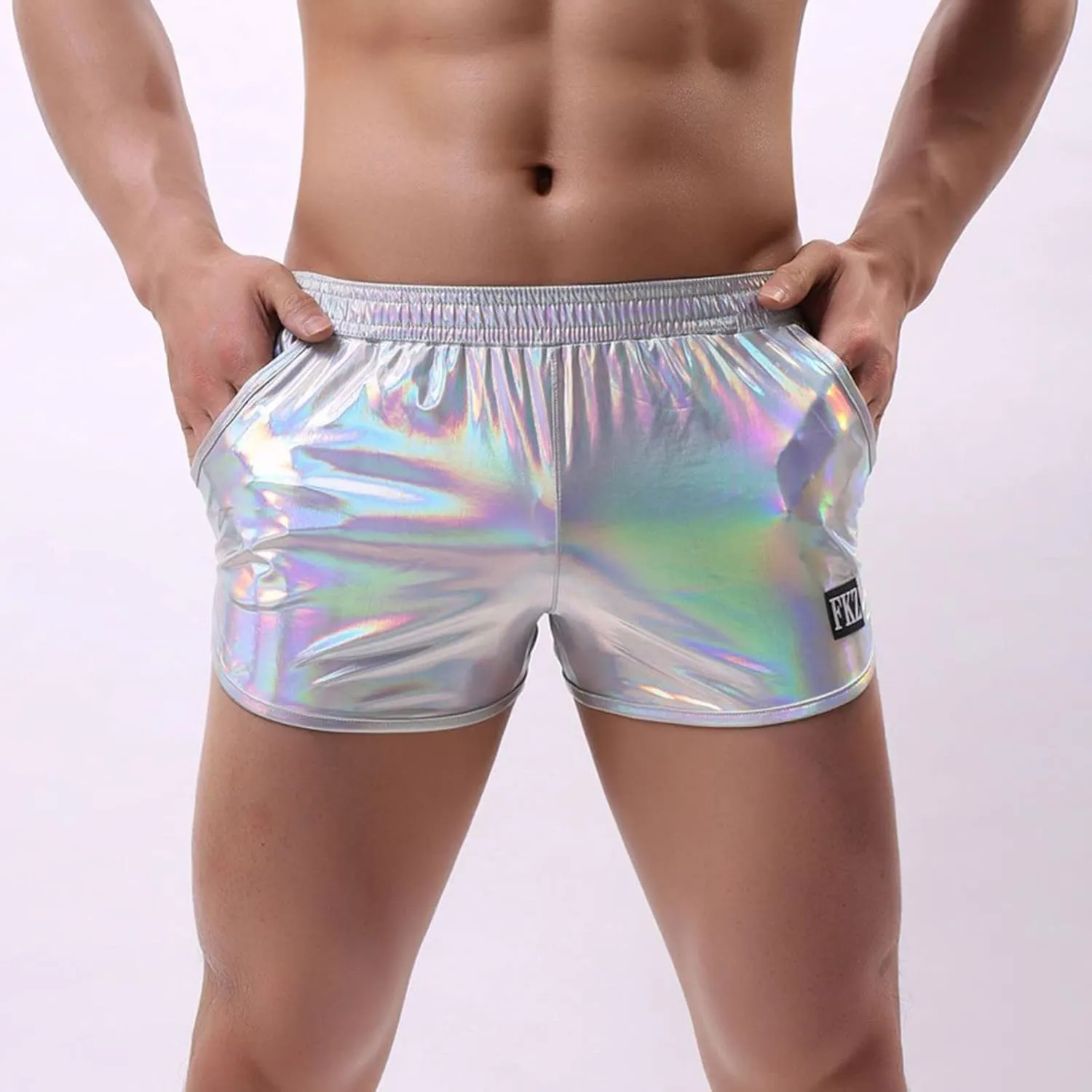 Mens Boxer Shorts Lightweight Ice Silk Hipsters Trunk PU Leather Boxers Briefs Soft Comfortable Custom Boxers