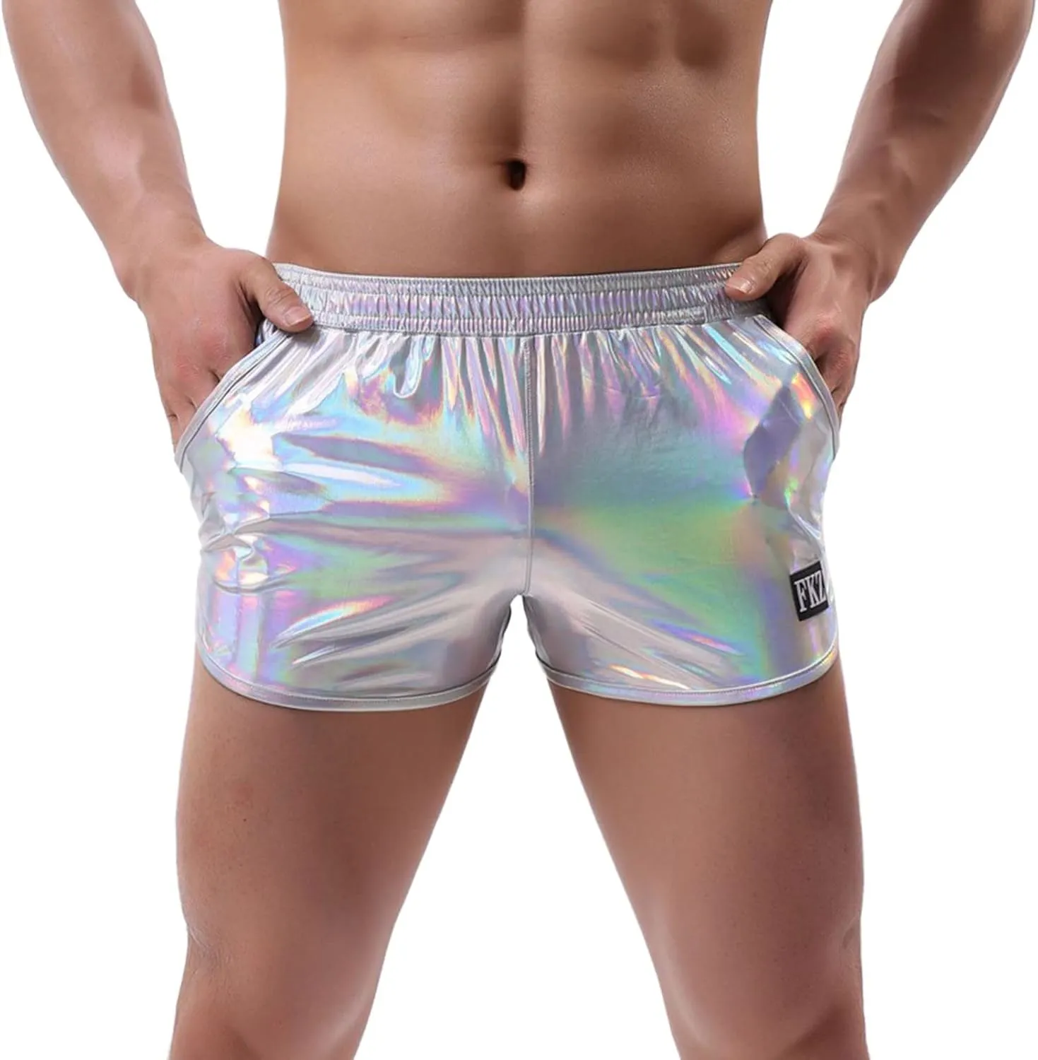 Mens Boxer Shorts Lightweight Ice Silk Hipsters Trunk PU Leather Boxers Briefs Soft Comfortable Custom Boxers