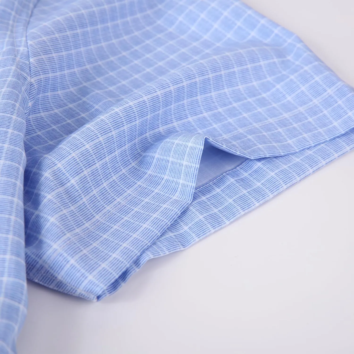 Mens Casual Button Down Shirts Wrinkle Free 4-Way Stretch Dress Shirs Short Sleeve Plaid Summer Shirts for Men