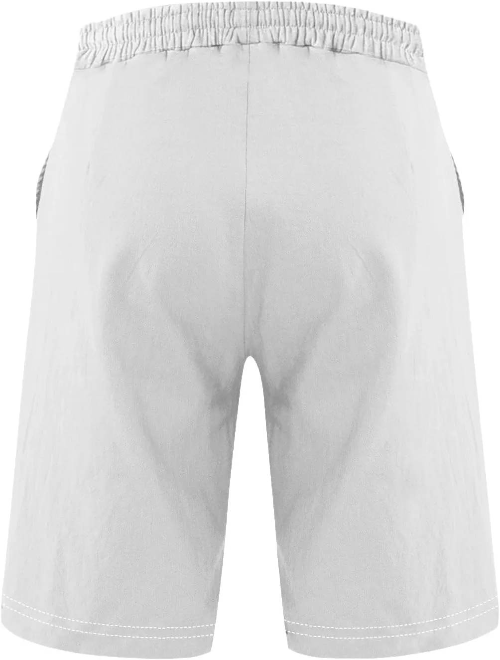 Men's Casual Drawstring Shorts with USA Flag Patch, Comfortable Cotton, Perfect for Summer Activities with Pockets