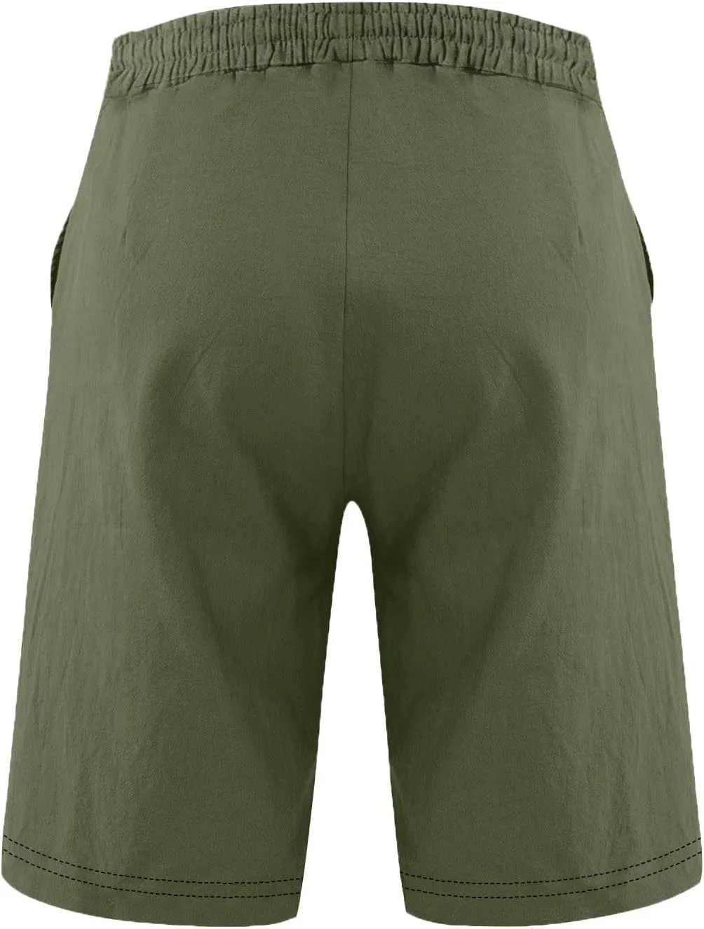 Men's Casual Drawstring Shorts with USA Flag Patch, Comfortable Cotton, Perfect for Summer Activities with Pockets