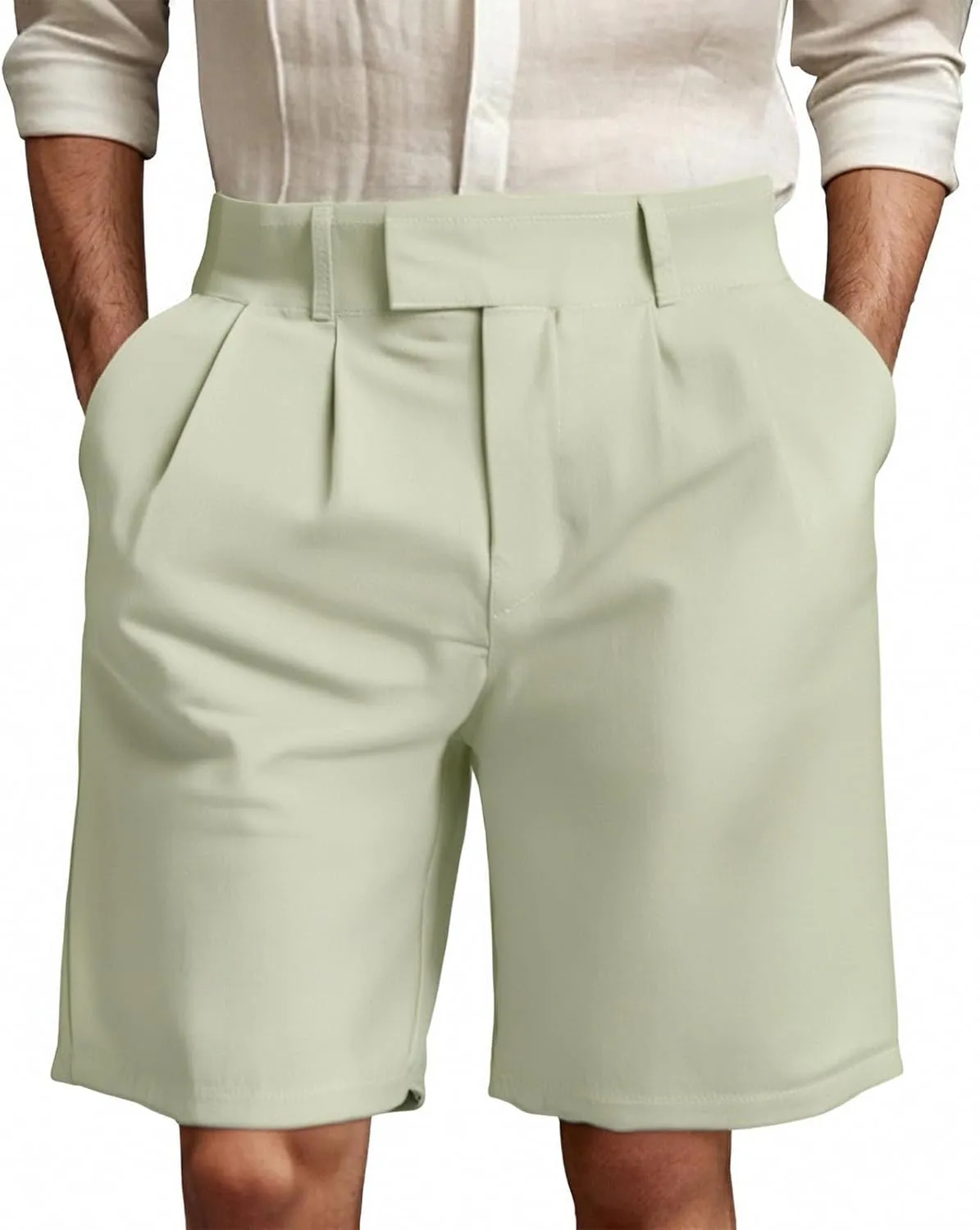 Men's Casual Dress Shorts Comfortable Breathable Slim Fit Chino Pants for Business Leisure and Outdoor Summer