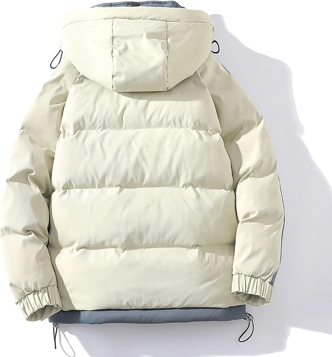 Men's Down Padded Cotton Jacket Thick Winter Coat Zip Up Comfortable Sportswear Oversize Couple Outfit