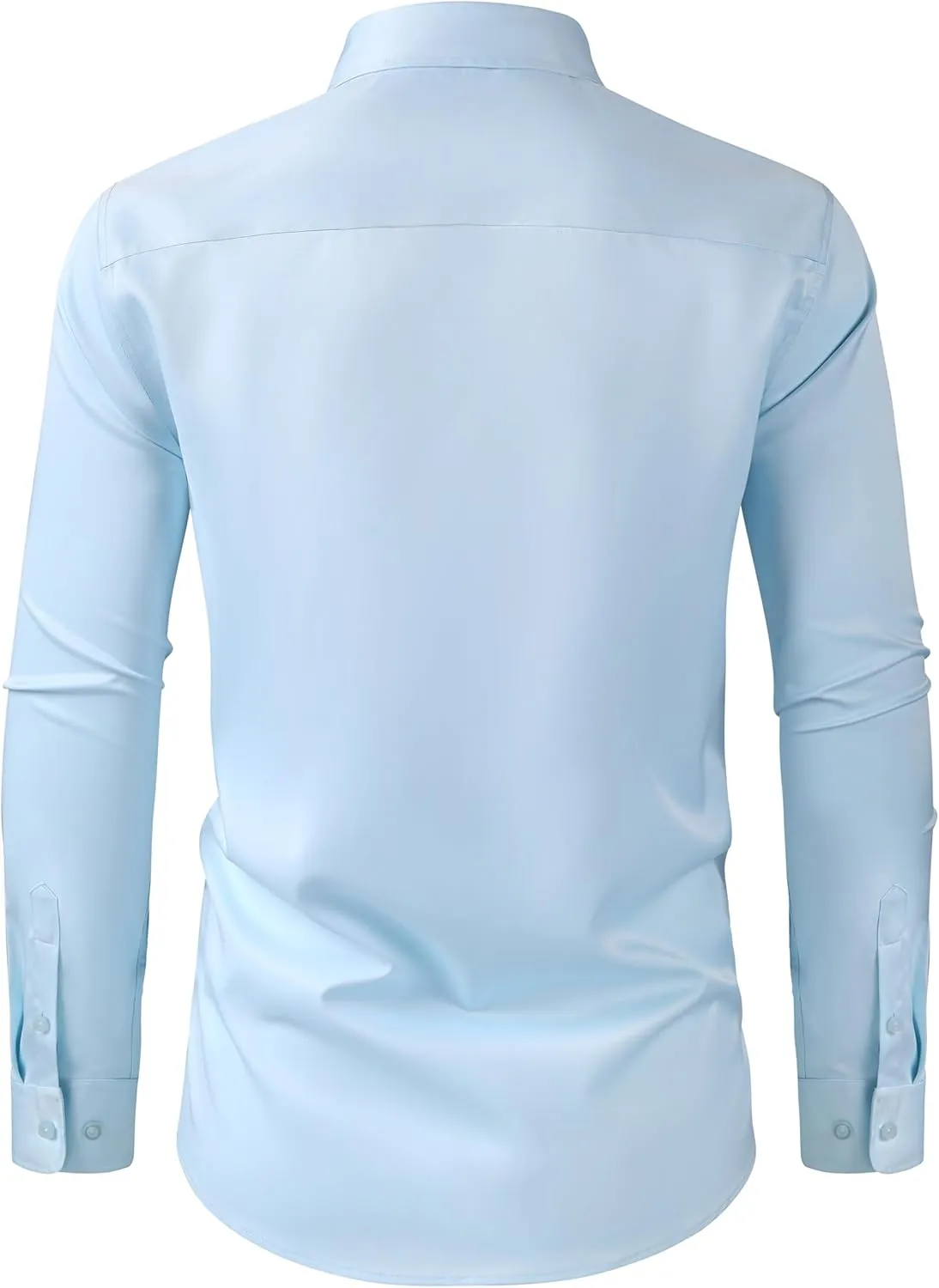 Mens Dress Shirts Long Sleeve Collared Shirt Wrinkle Resistant Formal Shirts Business Casual Button Down Shirt