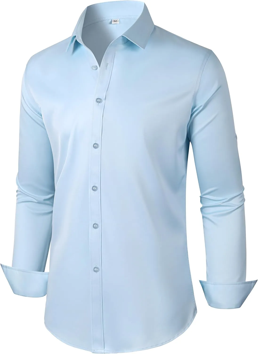 Mens Dress Shirts Long Sleeve Collared Shirt Wrinkle Resistant Formal Shirts Business Casual Button Down Shirt