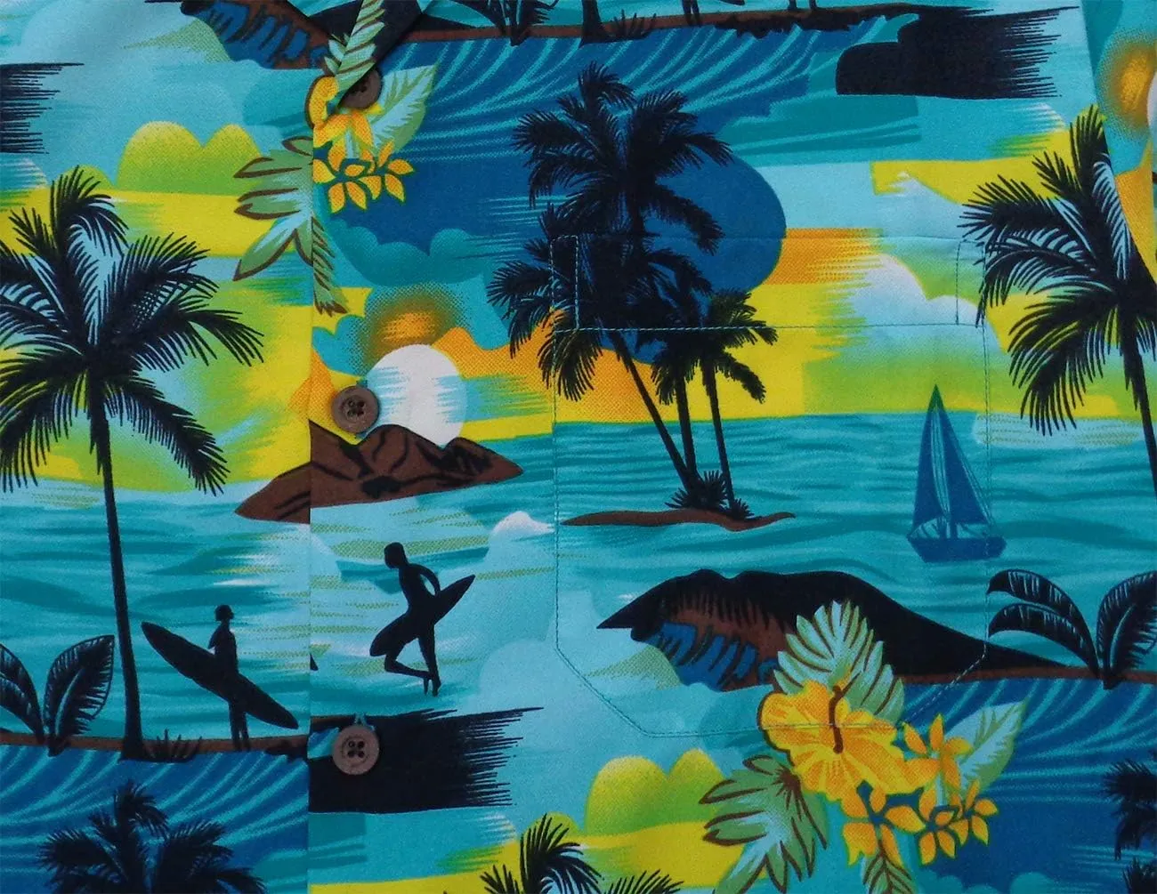 Men's Hawaiian Shirt Short Sleeve Summer Button Down Beach Dress Aloha Shirts