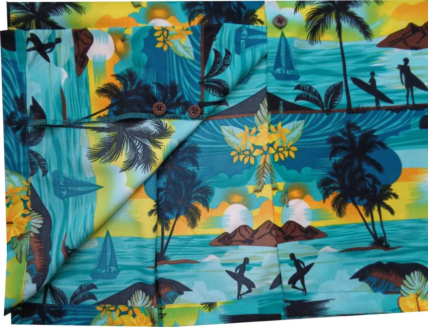 Men's Hawaiian Shirt Short Sleeve Summer Button Down Beach Dress Aloha Shirts
