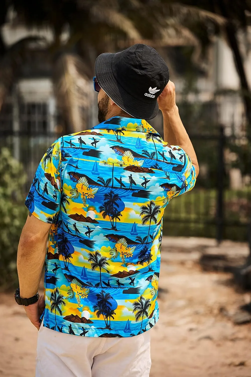 Men's Hawaiian Shirt Short Sleeve Summer Button Down Beach Dress Aloha Shirts