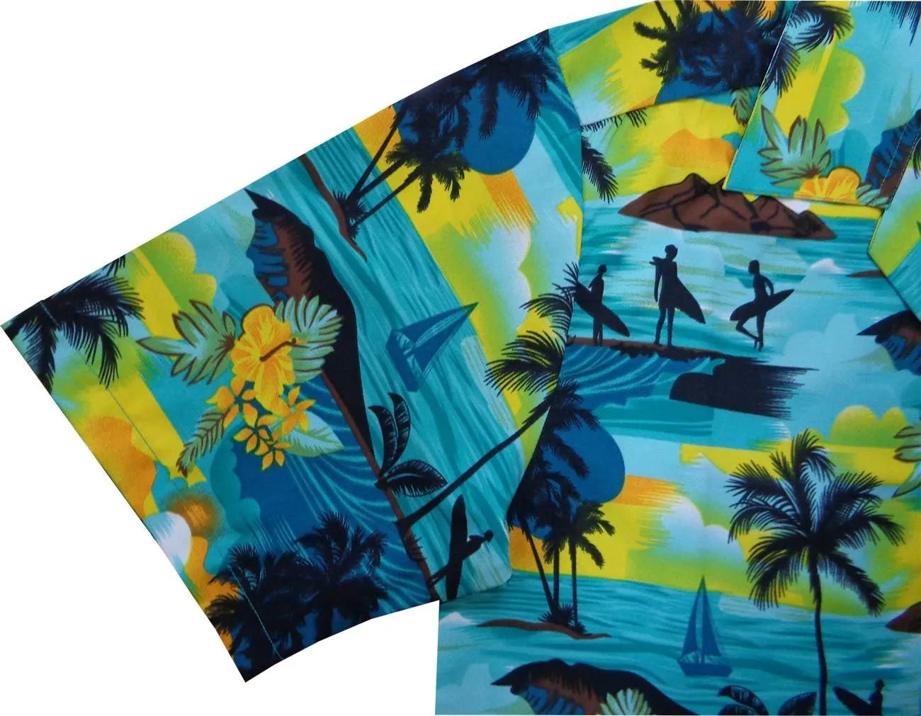 Men's Hawaiian Shirt Short Sleeve Summer Button Down Beach Dress Aloha Shirts