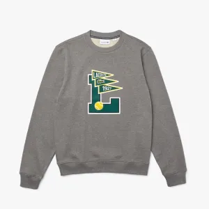 Mens Pennants L Badge Cotton Fleece Sweatshirt-Grey Chine1VQ-SH7419