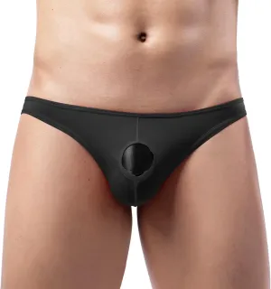 Men's Sexy Open Front Underwear Soft Comfortable Briefs Men's Sexy Panties Lingerie Hollow Thong Brief Underpants