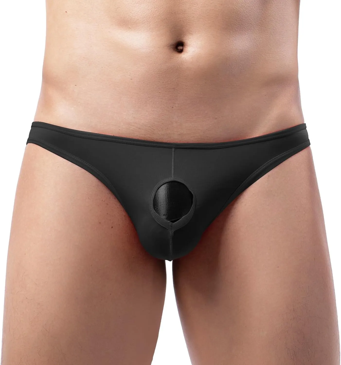 Men's Sexy Open Front Underwear Soft Comfortable Briefs Men's Sexy Panties Lingerie Hollow Thong Brief Underpants