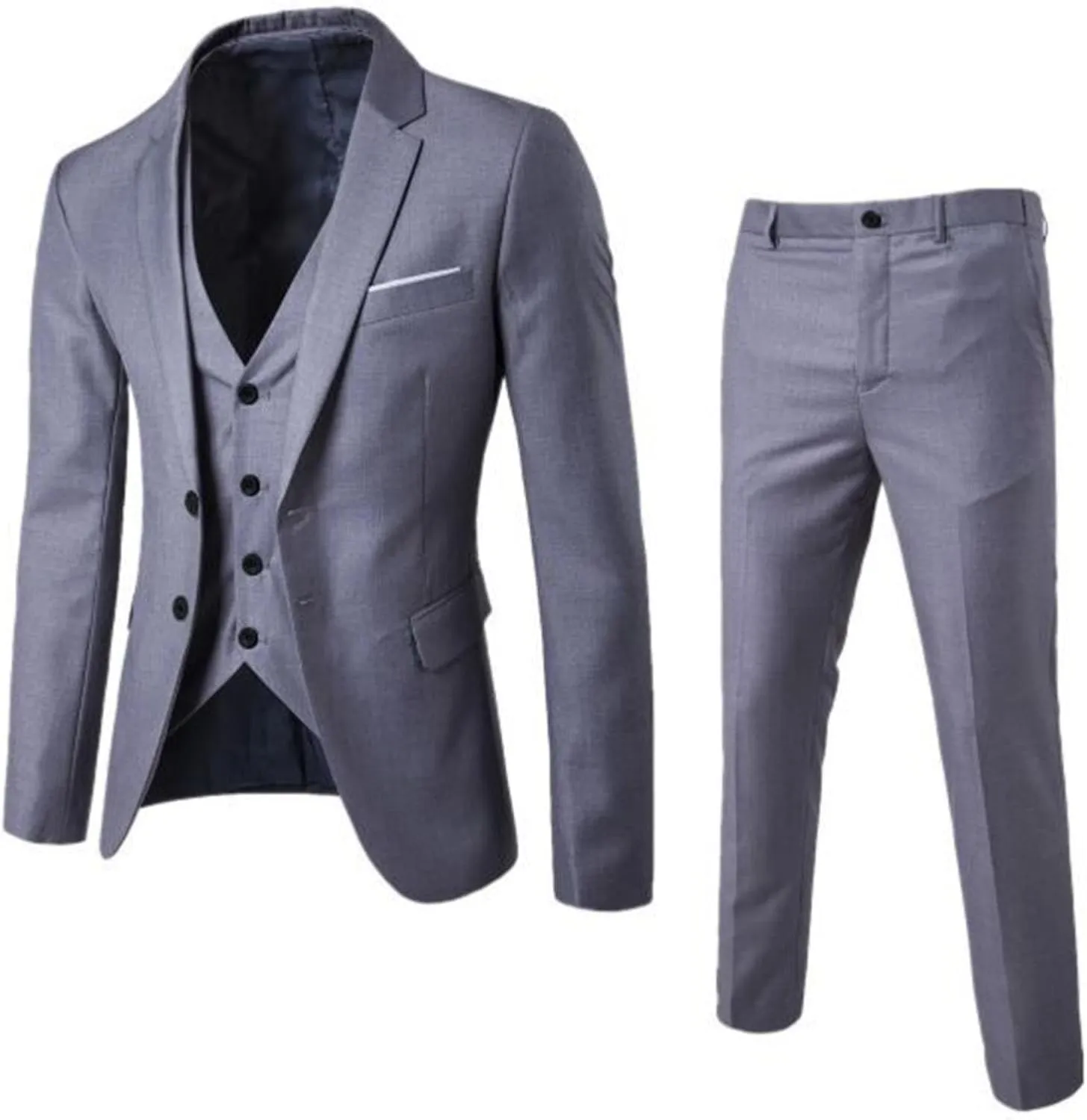 Mens Suit Casual Two- Suit Love Printed Coat Jacket Pants Suit Comfortable Soft Vest Pant Suits for Men Big and Tall