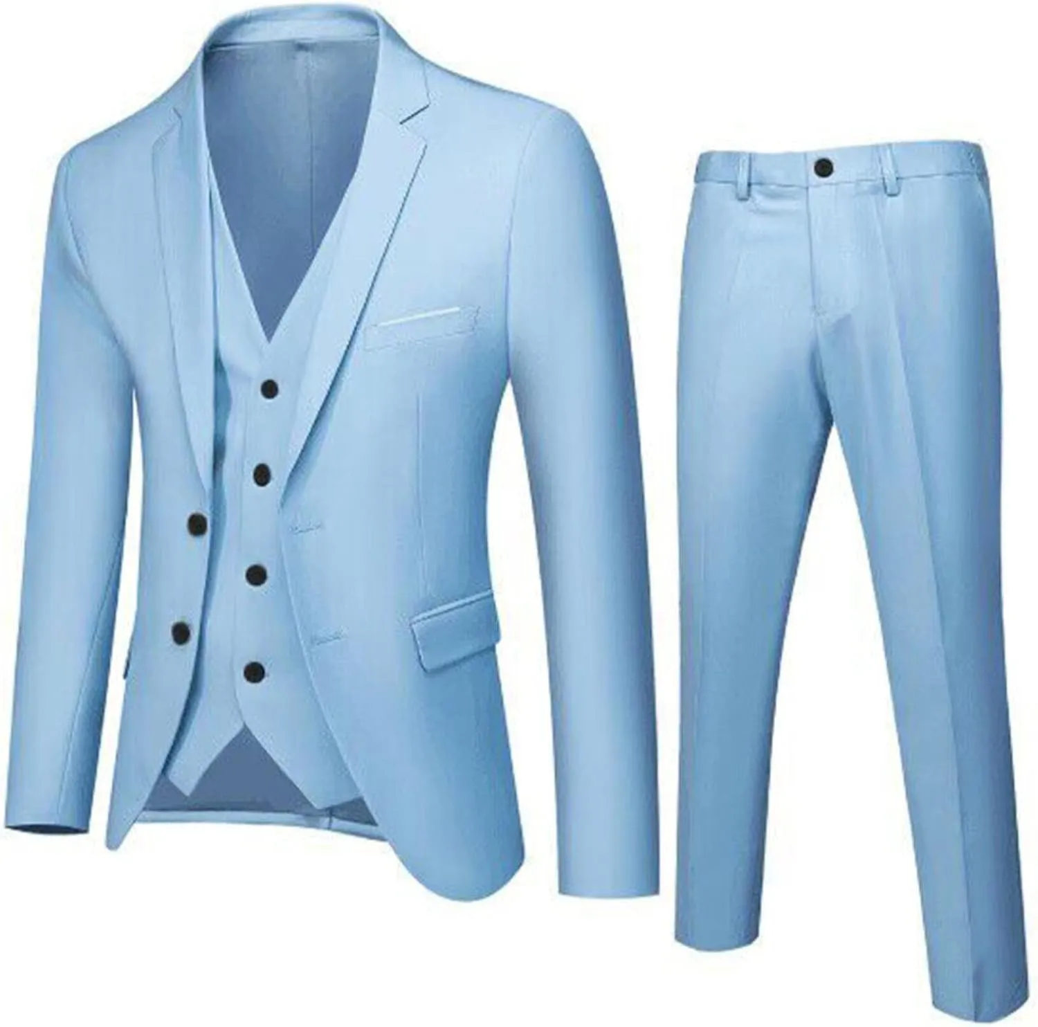 Mens Suit Casual Two- Suit Love Printed Coat Jacket Pants Suit Comfortable Soft Vest Pant Suits for Men Big and Tall