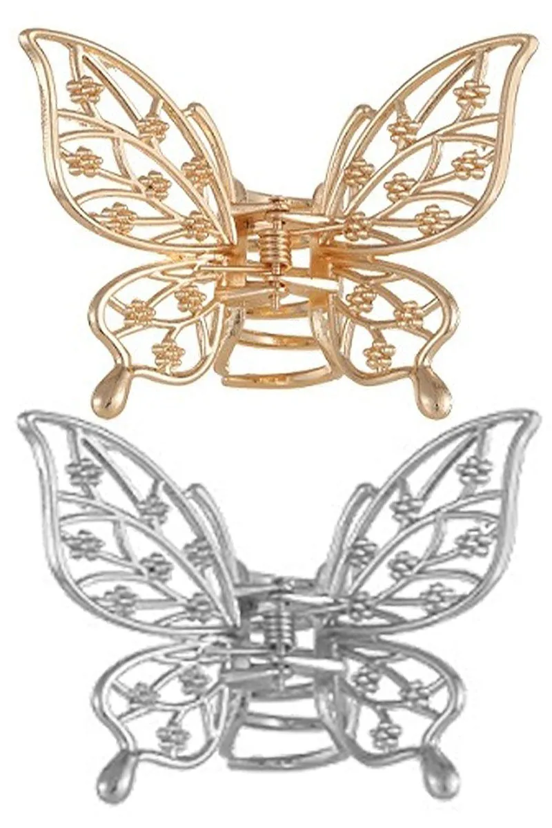 Metal Y2K Butterfly Hair Claw- More Styles Available!