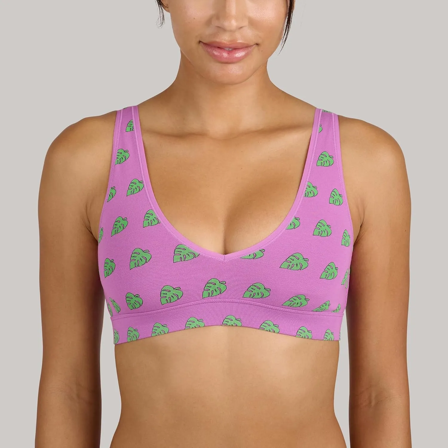 MeUndies Stretch Organic Cotton V-Neck Bra  Comfortable Bralette for Women  No Underwire - Amazon Exclusive Fabric