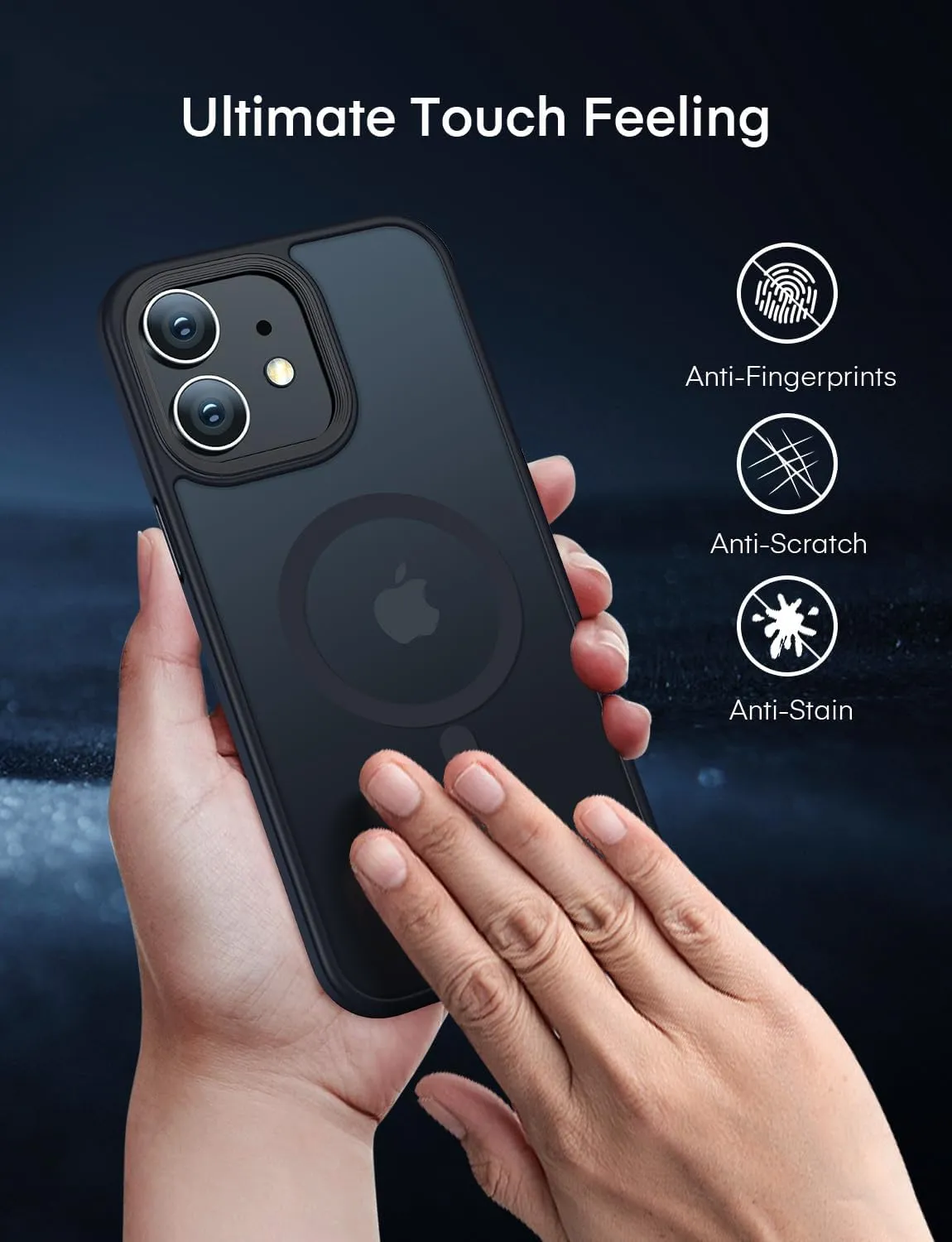 Mgnaooi Magnetic Case for iPhone 11 Case [MIL-Grade Drop Tested & Compatible with MagSafe] Translucent Matte Back, Anti-Fingerprint Anti-Scratch Shockproof Phone 11 Case 6.1 Inch, Black