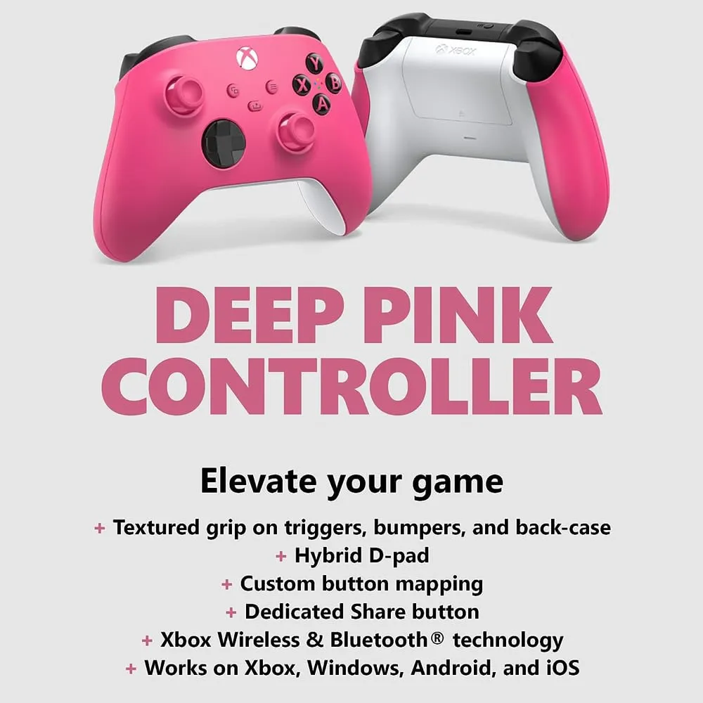 Microsoft QAU-00082 Xbox Wireless Controller Deep Pink 2 Pack