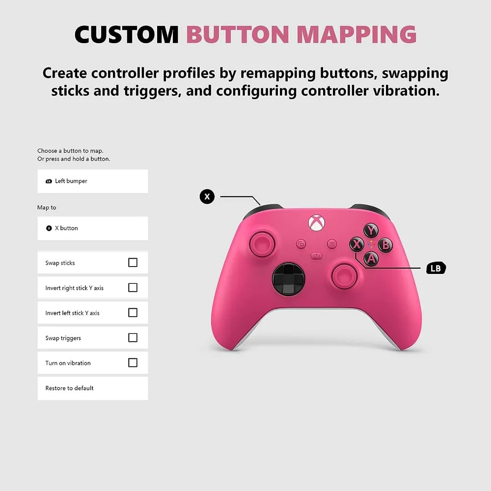 Microsoft QAU-00082 Xbox Wireless Controller Deep Pink 2 Pack