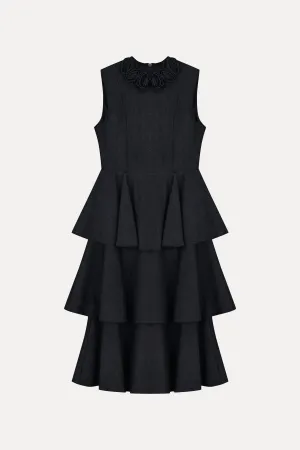 Midnight Navy Layered Dress