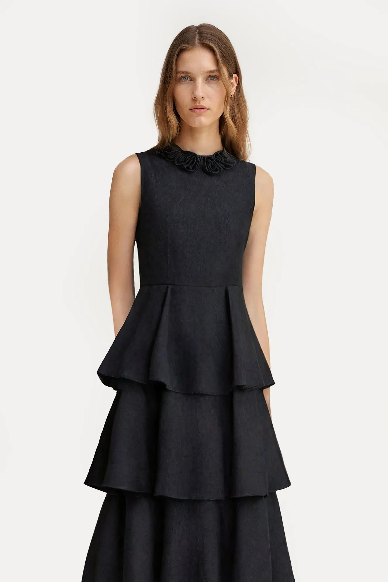 Midnight Navy Layered Dress