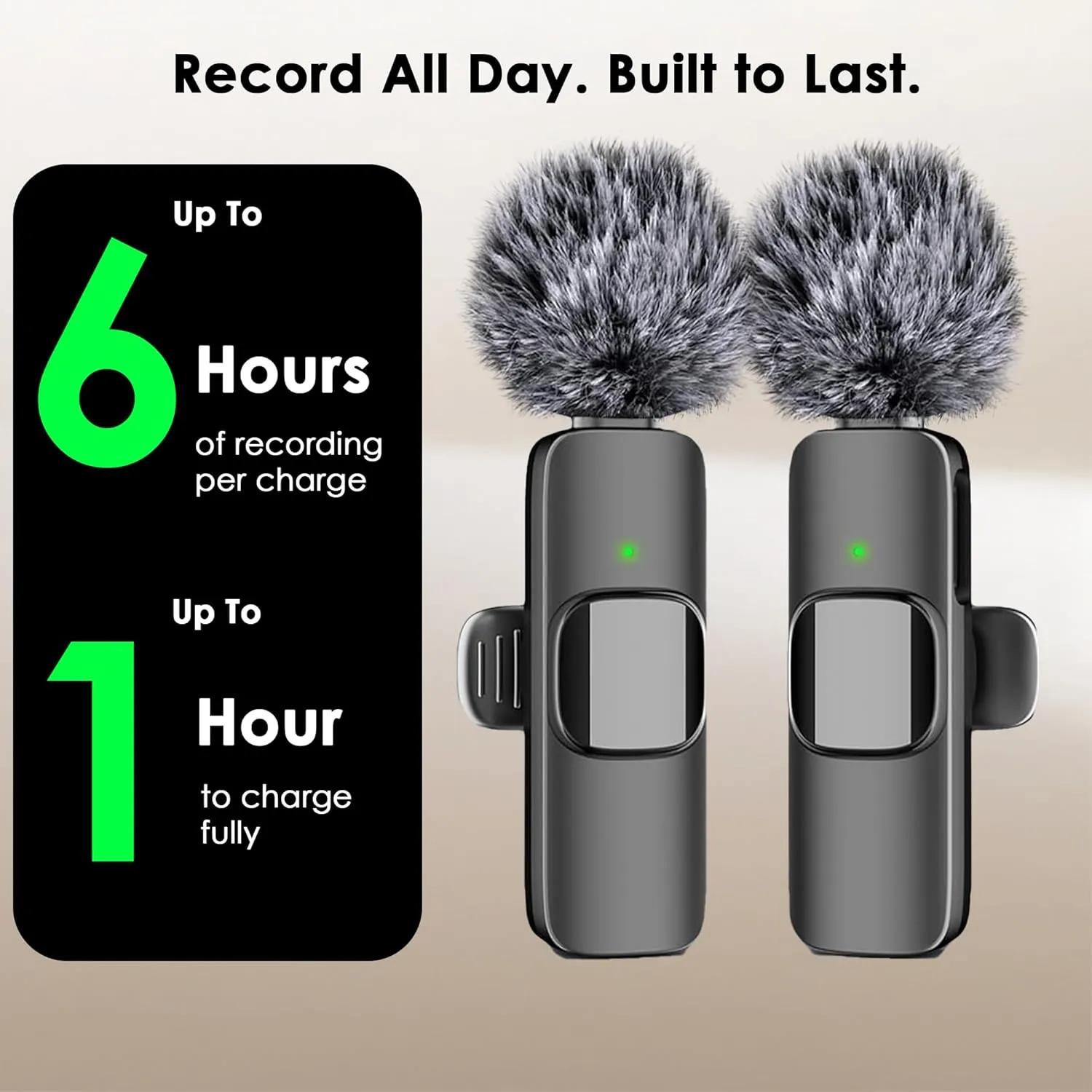 Mini Mic Pro Wireless Microphone for iPhone, iPad, Android, Lavalier Microphone for Video Recording - 2 Pack iPhone Mic Crystal Clear Recording with USB-C for Podcast, ASMR