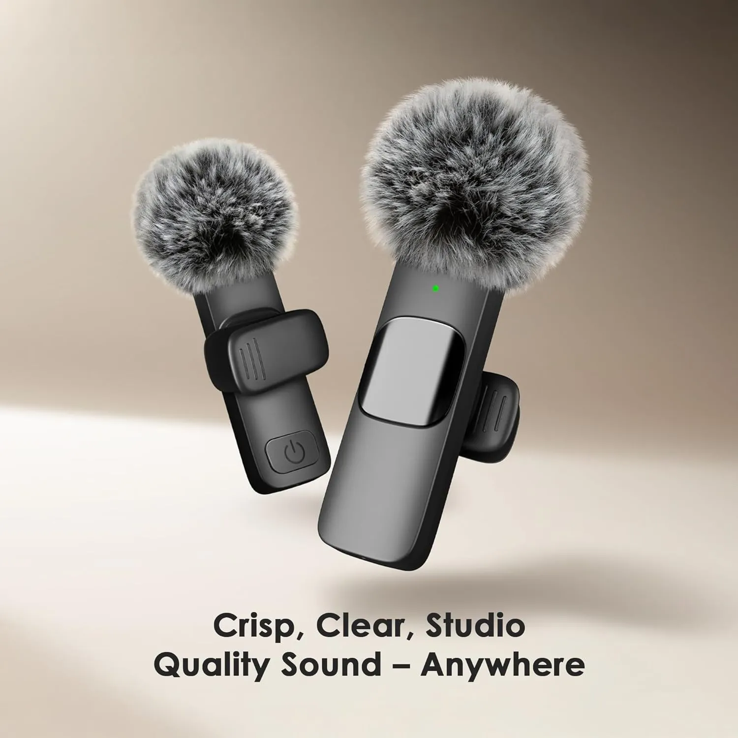 Mini Mic Pro Wireless Microphone for iPhone, iPad, Android, Lavalier Microphone for Video Recording - 2 Pack iPhone Mic Crystal Clear Recording with USB-C for Podcast, ASMR