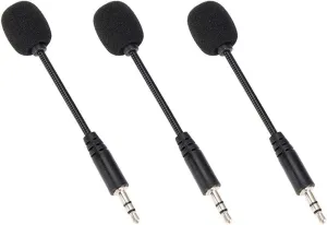 Mini Microphones, 3PCS Flexible Extended Mini Capacitive Microphone,with 3.5mm Jack,for Computer Mobile Phone