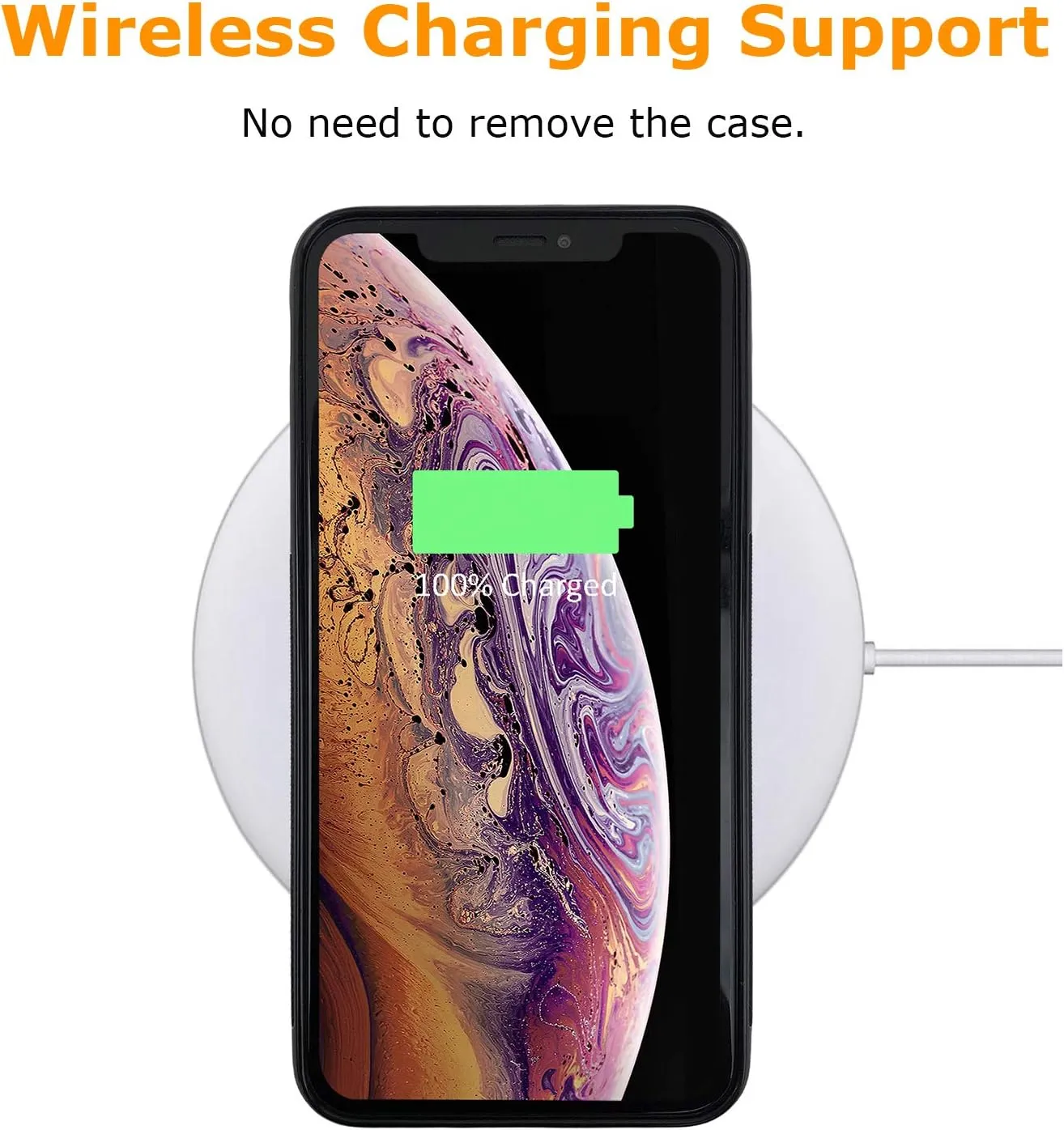 molzar Grip Series for iPhone Xs and iPhone X Case with Real Weave Carbon Fiber, Built-in Metal Plate for Magnetic Mount, Works with Qi-Certified Chargers, Glossy Black/Weave