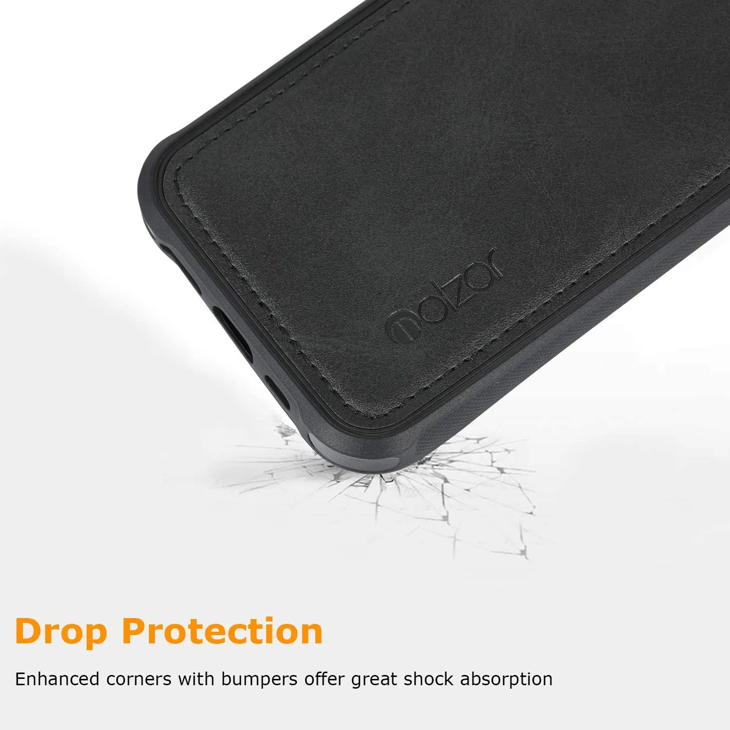 molzar MAG Series for iPhone 11 Case, Built-in Metal Plate for Magnetic Mount, Works with Qi-Certified Chargers, Compatible with iPhone 11, Black
