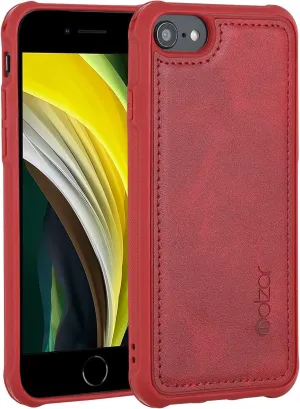 molzar MAG Series for iPhone SE 2022/SE 2020/8/7/6s/6 Case, Built-in Metal Plate for Magnetic Mount, Works with Qi-Certified Chargers, Compatible with iPhone SE3/SE2/8/7/6s/6, Red